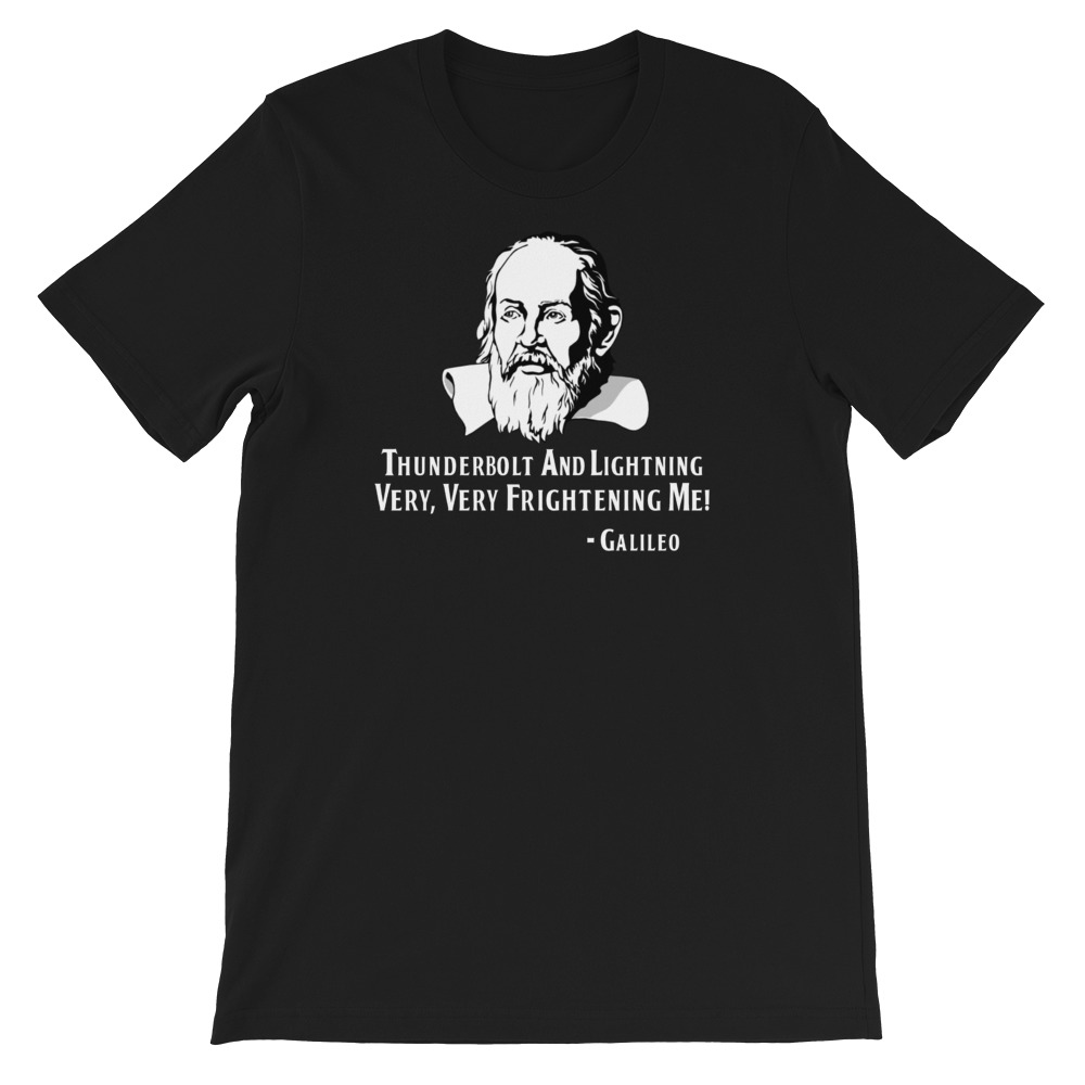 CultSub T-Shirt's - Thunderbolt and lightning, very, very frightening me! - Galileo Queen Bohemian Rhapsody Joke T-shirt