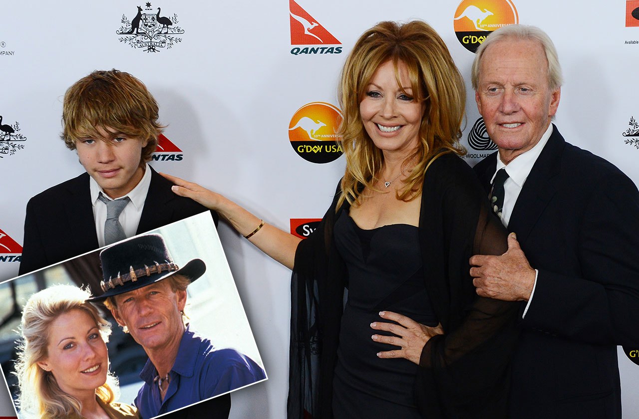 Paul Hogan Linda Kozlowsky and Chance Hogan 