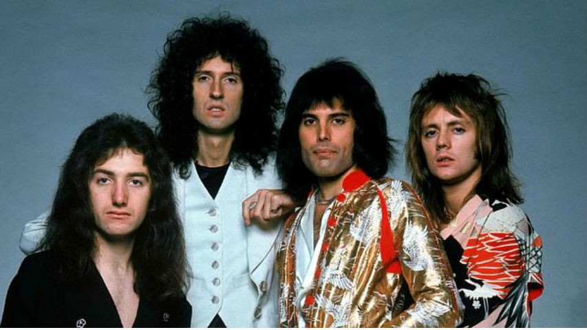 Queen Band with Freddy Mercury, Brian May, John Deacon  and Roger Taylor